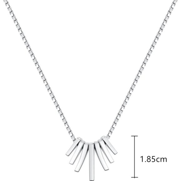 NEW 925 Sterling Silver Spike Necklace - Picture 7 of 7